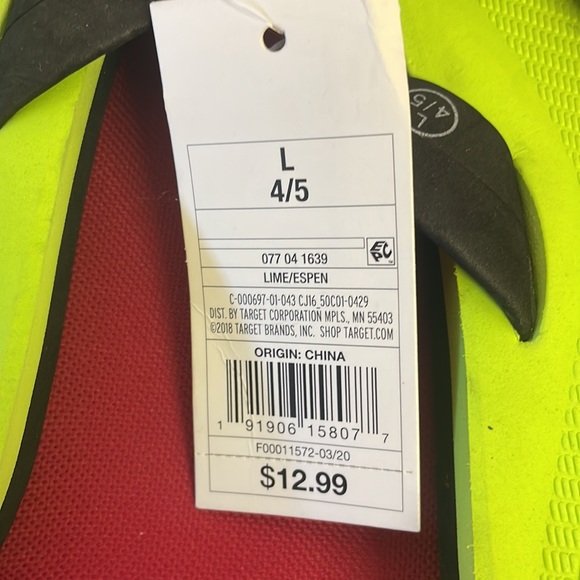 Cat & Jack Flip Flops size large 4/5 lot of 2 - Picture 4 of 4